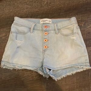 Abercrombie kids ripped jean shorts